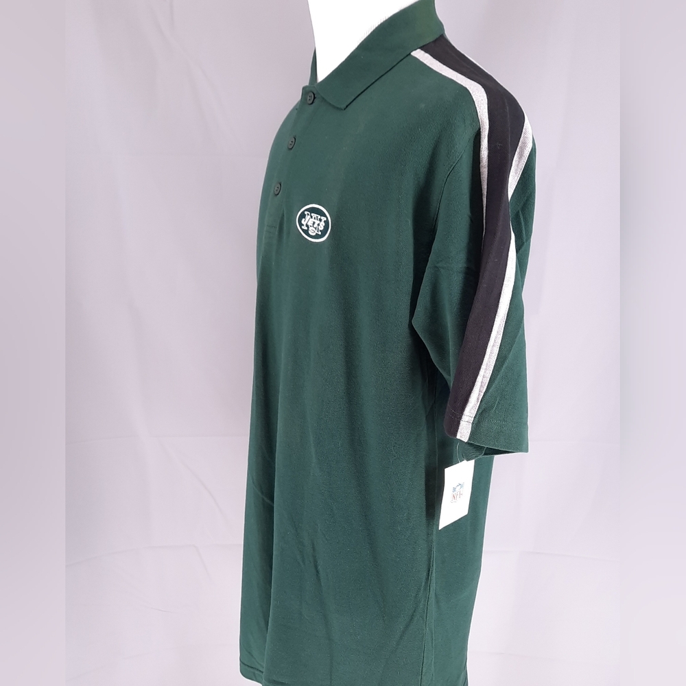 NFL New York Jets Green Golf Polo Shirt Men's Size L Short Sleeve Embroidered - Picture 5 of 8